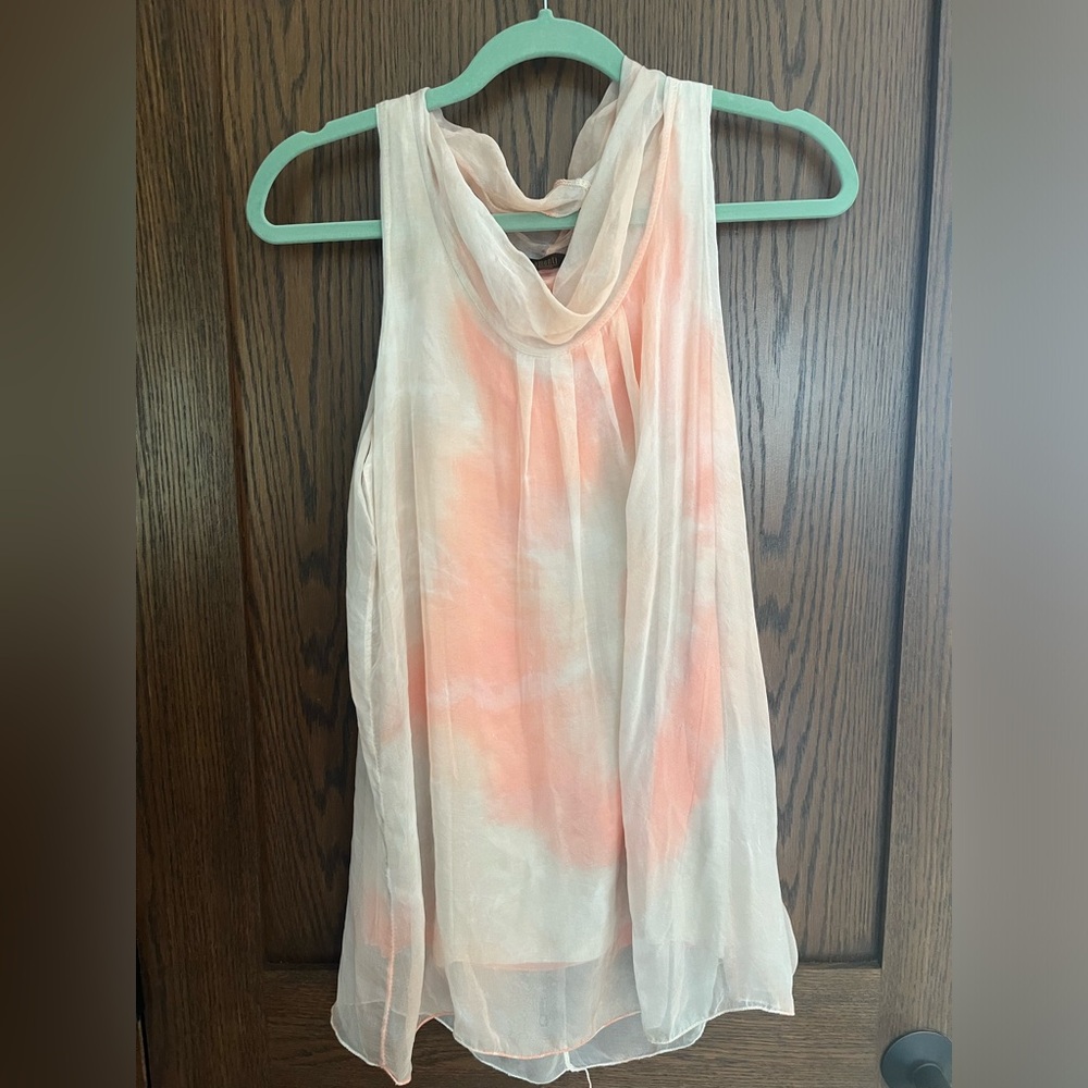 Beautiful Amanti Tie-Dye 100% Italian Silk Top